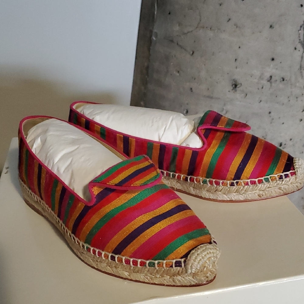 Nib Sarah Flint Colorful Striped Espadrilles